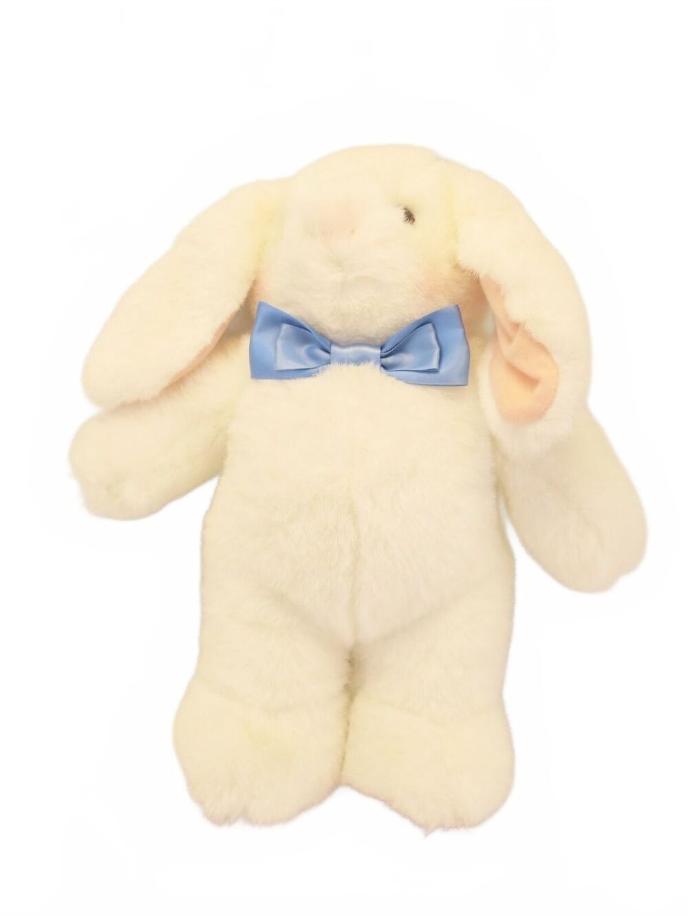 Vintage Hallmark Plush Easter Bunny with Blue Bow Tie 12" Tall